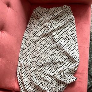 SHEIN Black and White Polka Dot Maxi Skirt
